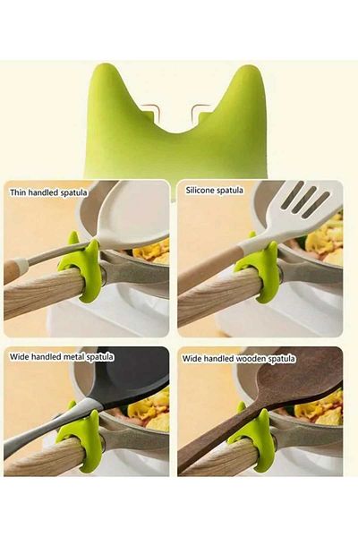 ÇEÇEN HOME 2 Pieces Silicone Kitchen Spatula Holder