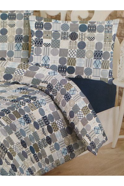ÇAĞTEKS Flannel Flannel Fabric Single Duvet Cover Set