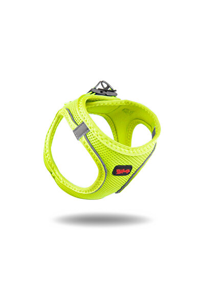 Tailpetz Kedi Köpek Air-Mesh Göğüs Tasması ve Gezdirme Sevk Kayışı Seti 2Sİ1 ARADA Neon Sarı