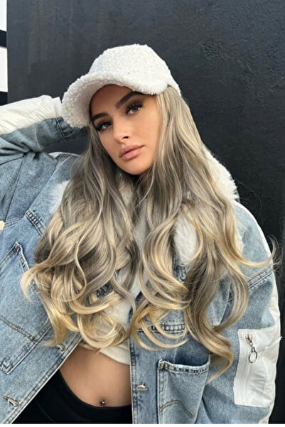 Saint Charmes Isıya Dayanıklı Yarımay Çıt Çıt Saç Küllü Kumral Ombre / Dalgal...