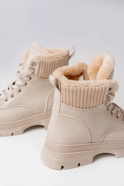 MODALEESTA Kömen Asm-080 Μπεζ Lace-Up Daily Γυναικείες Μπότες