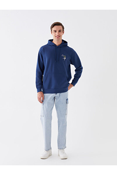 LC Waikiki Ανδρικό φούτερ με κουκούλα - μακρυμάνικο και στάμπα