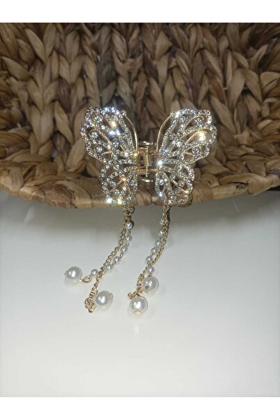 JHTshop مشبك معدني كبير الحجم على شكل فراشة من حجر الكريستال للموسم الجديد لل...