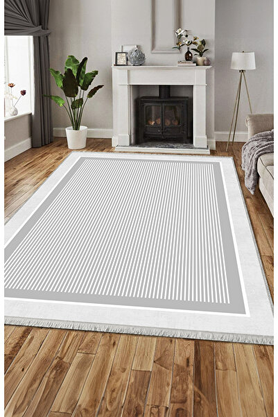 Artızon Kaydırmaz Tabanlı Gri Renkli Dekoratif Modern Vintage Retro Tasarım S...