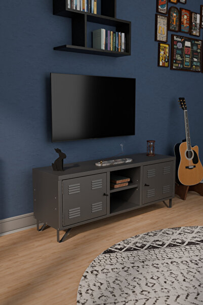Machin-x TV Ünitesi - Metal Televizyon Sehpası - 135 cm - Pastel Renk - Endüs...