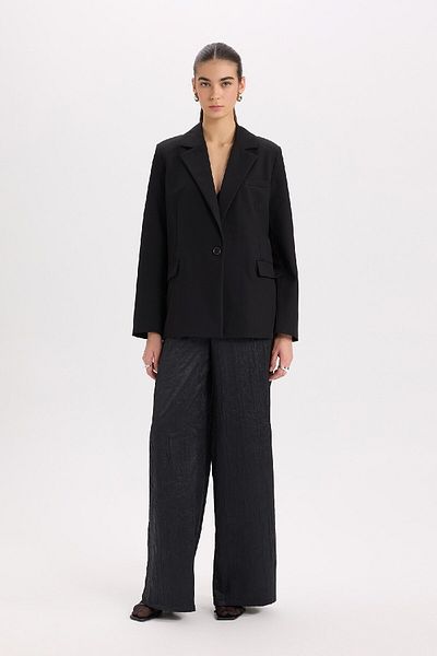 DeFacto High Waist Wide Leg Long Crochet Pants with Pockets E2739Ax24Wn