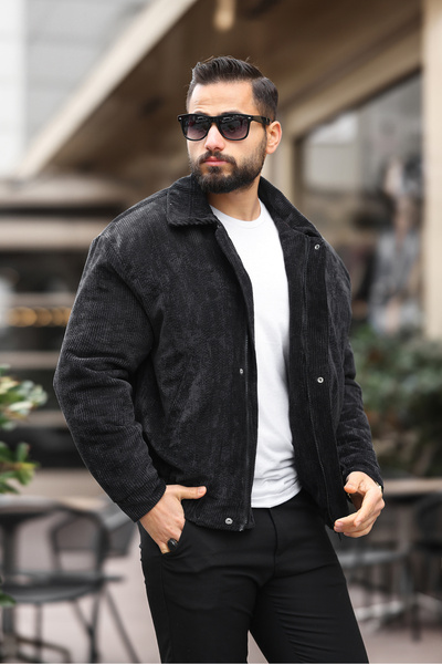 Moderk Winter Oversize Velvet Vintage Men's Jacket