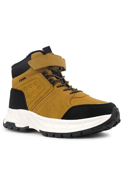 KCMN Cool Harvey Unisex Παιδικές Μπότες - Ορθοπεδική Αντιολισθητική Σόλα, ΚΙΤΡΙΝΟ