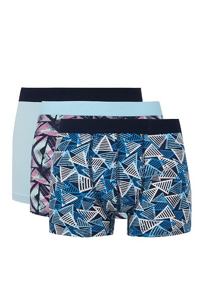DeFacto Regular Fit potištěný 3dílný boxer B7898ax24au