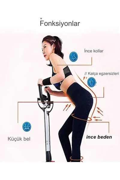 Tisul Stepper Exerciser - Vertical Elliptical Model with Step Band and Weather Resistance Band
