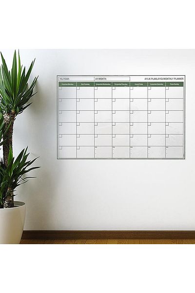 BOL ÇEŞİT BURADA Magnetic Adhesive One Month Schedule Planner Calendar 85X56 cm (K0)