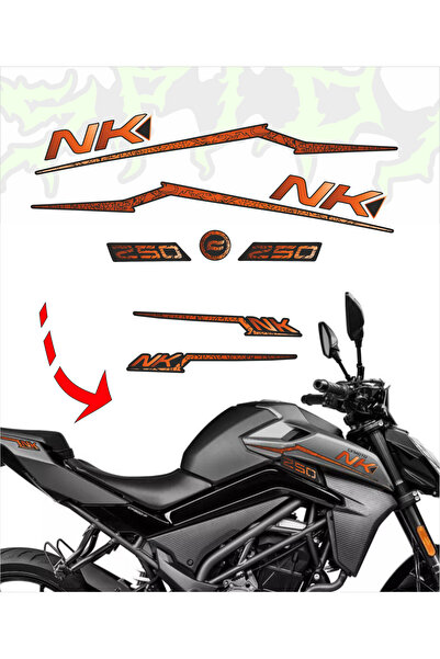 CF Moto Nk 250 Sticker Set  Turuncu Ejder