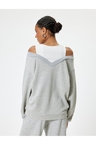 Koton Γυναικείο φούτερ Melange Grey - 5WAL10275IK