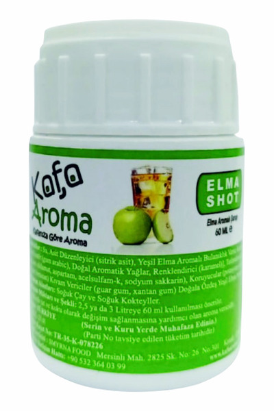 Kafa Aroma Elma Aromalı Kokteyl Şurubu - Punch Yapım Kiti - Elma Shot (3 Litr...