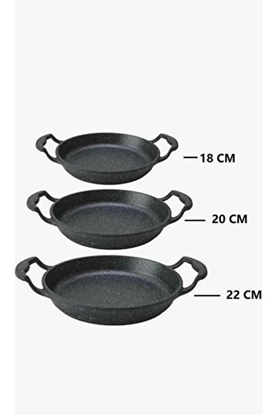 Titanium Altınel Casting Quality 22cm Granit Döküm Yanmaz Yapışmaz Sahan Tava