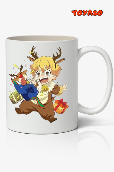Toyaso عيد الميلاد شيطان القاتل شيطان يقطع Zenitsu تحت عنوان أنيمي القدح كوب ...