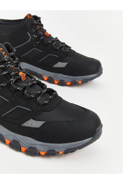 LC Waikiki Men's Black Lace-Up Trekking Boots