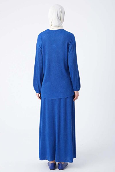 ALLDAY Bluză și costum cu fustă Saks cu fantă plisată