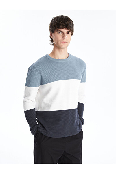 LC Waikiki Ανδρικό πλεκτό πουλόβερ με μακρυμάνικο λαιμόκοψη