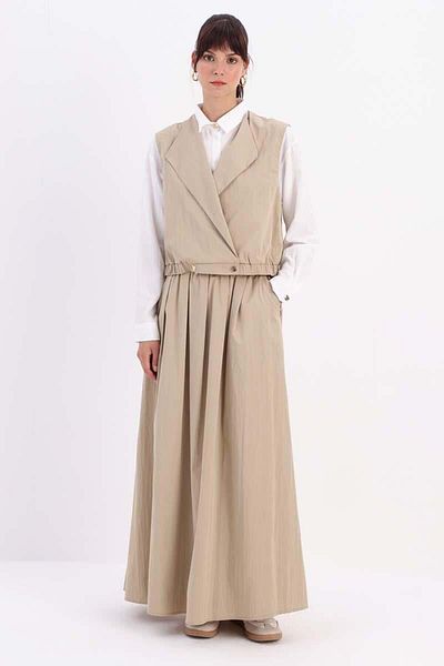 ALLDAY Sand-Vest Skirt Suit