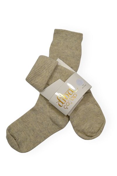 Nitesheys Real Natural Wool Winter Beige Women's Socket Socks Leggings Boot Socks