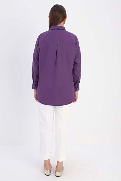 ALLDAY Purple-Oversize Basic Shirt