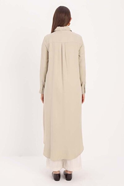 ALLDAY Defne-Hidden Placket Shirt Tunic