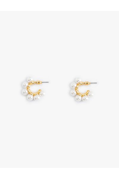 Koton Pearl Detailed Hoop Earrings