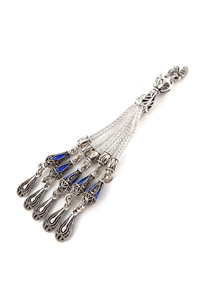 Selderesi 5 Adet Özel Tasarım Lacivert Mineli 5 Dallı Mikron Kaplama Tesbih P...