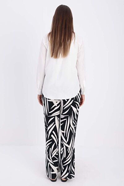 ALLDAY Ekru-Pamuklu Gizli Patlı Gömlek