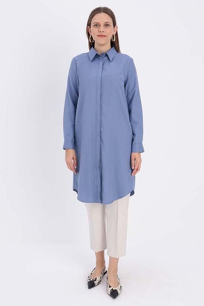 ALLDAY Tunica de cămașă Soft Blue-Covered Patch
