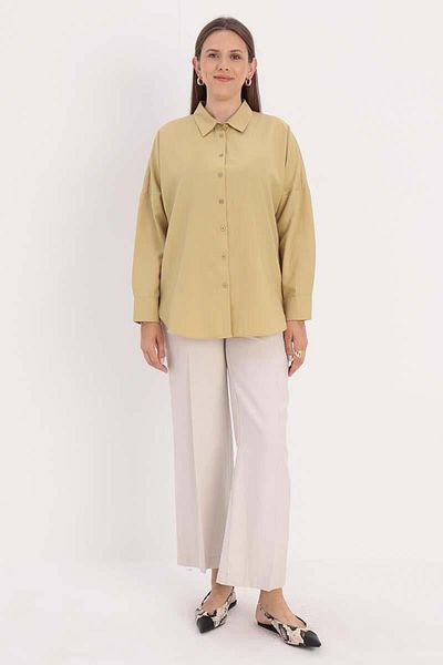 ALLDAY Olive-Oversize Basic Shirt