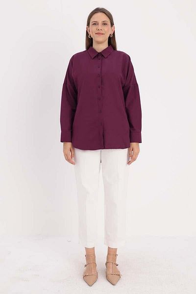 ALLDAY Plum-Oversize Basic Shirt