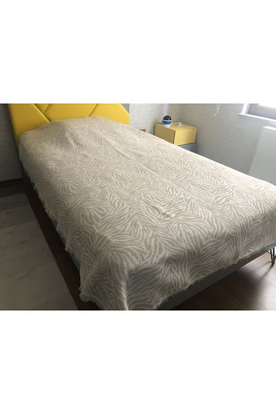 Koza Mix towel Μπεζ Ζέβρα Μονό Πικέ Πολλαπλών Χρήσεων - Κάλυμμα κρεβατιού 160x210 εκ.