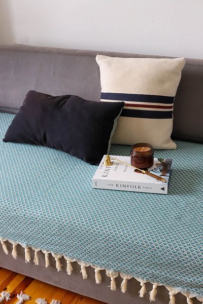 Koza Mix towel Fotoliu pentru scaune Star Blue, canapea extensibilă, husă de canapea/ șal 115x200 cm