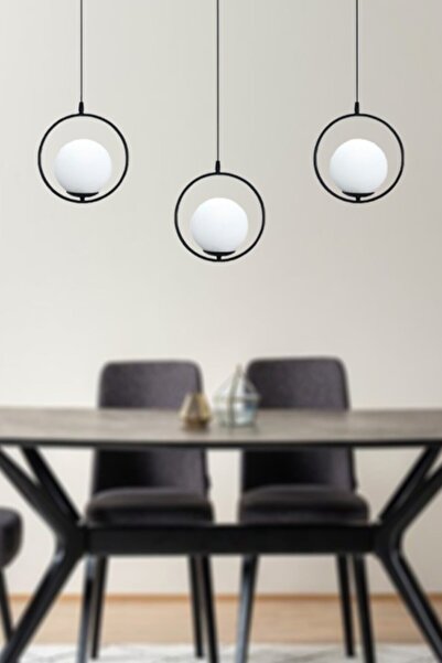 Taşcan Aydınlatma Lito 3 Lü Siyah Kutulu Özel Tasarım Lüx Sarkıt Avize