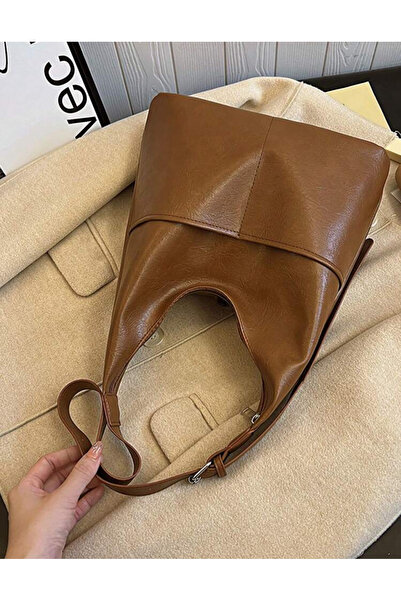 İAMBTŞY Vintage Fashion Γυναικεία Τσάντα Ώμου από Μαλακό Δέρμα με Φερμουάρ κα...