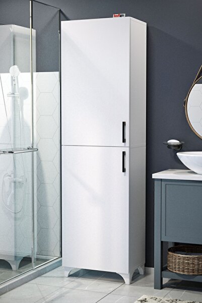 Bofigo Çok Amaçlı Dolap Tuna Erzak Dolabı Banyo Dolabı Kiler Dolabı Mutfak Dolabı Beyaz