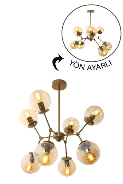 Taşcan Aydınlatma Sweet 8 Li Eskitme Plafonyer Avize-bal Camlı