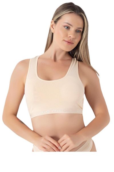 Miss Blue Moon Γυναικείο Μονό Basic Cotton Pad Athlete Rambo Bustier 7777