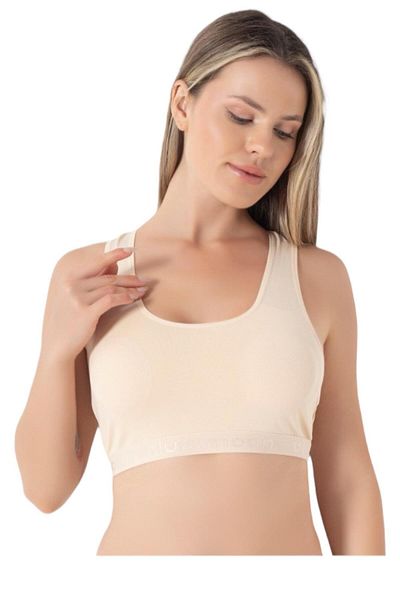 Miss Blue Moon Γυναικείο Μονό Basic Cotton Pad Athlete Rambo Bustier 7777