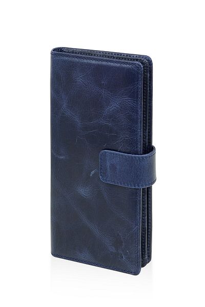 U.S. Polo Assn. Η.Π.Α. Polo Assn. 23717-23718 ΣΚΟΥΡΟ ΜΠΛΕ - Γνήσιο δέρμα χαρτοφυλάκιο χειρός τηλεφώνου και θήκη κάρτας πορτοφολιού
