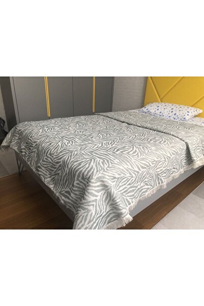 Koza Mix towel Green Zebra Patterned Single Multi-Purpose Pique - Bedspread 160X210 cm