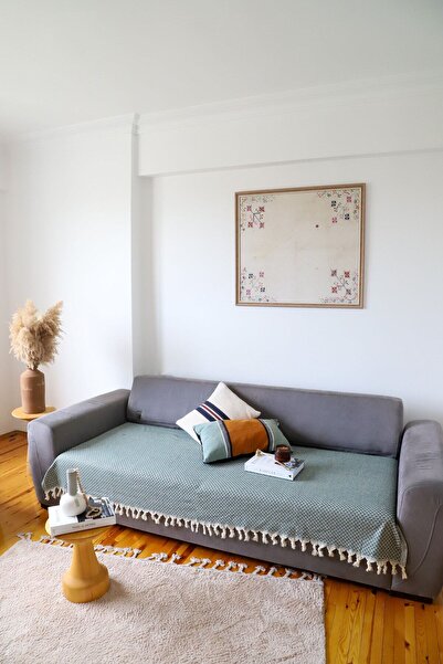 Koza Mix towel غطاء سرير أريكة صغير ستار أخضر 115x200 سم