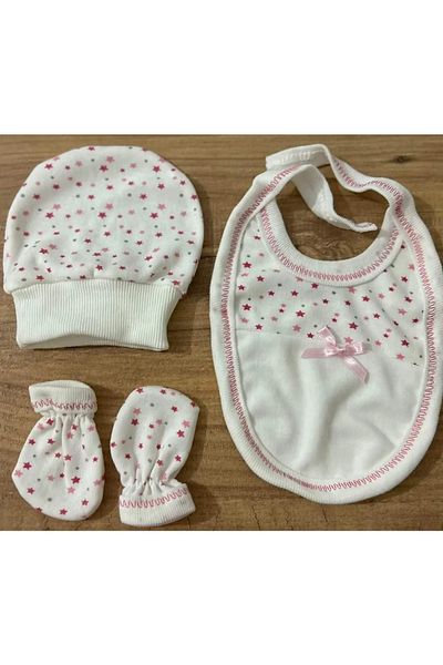Şanbebe Outlet Burtaç 100% Cotton 5 Piece Bodysuit Set Newborn Hospital Discharge Set Pink 305011