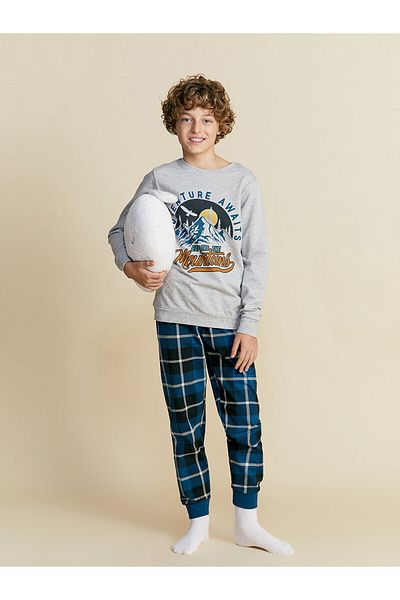 LC Waikiki Set de pijamale pentru băiat cu gât