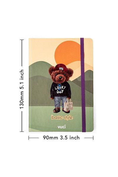 VUKİ Patterned Hard Cover Elastic Notebook A5