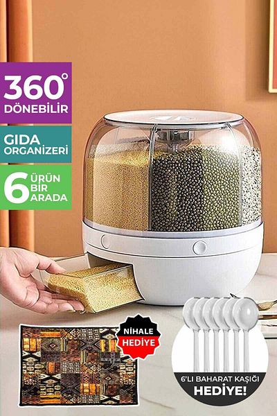 ALİTECH Spice Spoon and Trivet Gift - Pulses Storage Organizer