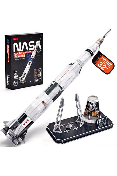 Cubic Fun 3D Puzzle Nasa Apollo Saturn V 136 Pieces