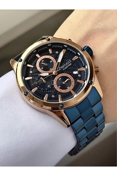 Ferrucci Men's Functions Active Steel Band Wrist Watch